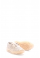 Laviovil İçi Dışı Hakiki Deri Bej Bağcıklı Kadın Casual Ayakkabı AH0841926226