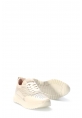 Laviovil İçi Dışı Hakiki Deri Bej Bağcıklı Kadın Casual Ayakkabı AH089822611115