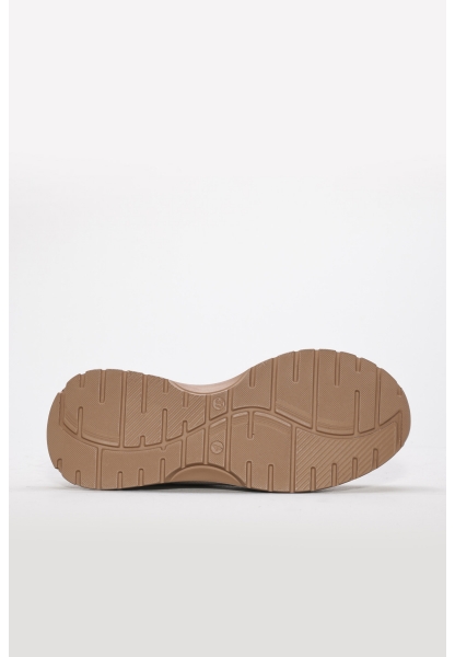 Laviovil İçi Dışı Hakiki Deri Bej Kadın Spor Sneaker Ayakkabı AH081692616418