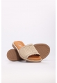 Laviovil İçi Dışı Hakiki Deri Bej Kadın Terlik AH089722611309