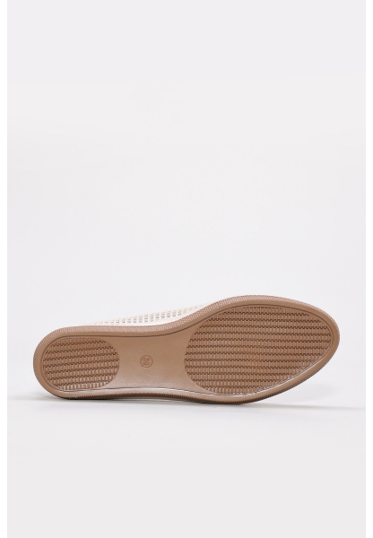 Laviovil İçi Dışı Hakiki Deri Bej Tarz Kadın Babet Ayakkabı AH084192612208