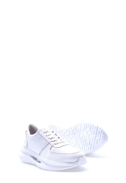 Laviovil İçi Dışı Hakiki Deri Beyaz EVA Erkek Spor Sneaker Ayakkabı AH08154131708385