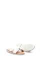 Laviovil İçi Dışı Hakiki Deri Beyaz Kadın Düz Terlik AH0822726116513