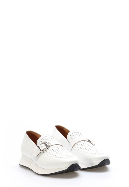 Laviovil İçi Dışı Hakiki Deri Beyaz Rahat Kadın Günlük Ayakkabı AH0835626155942231