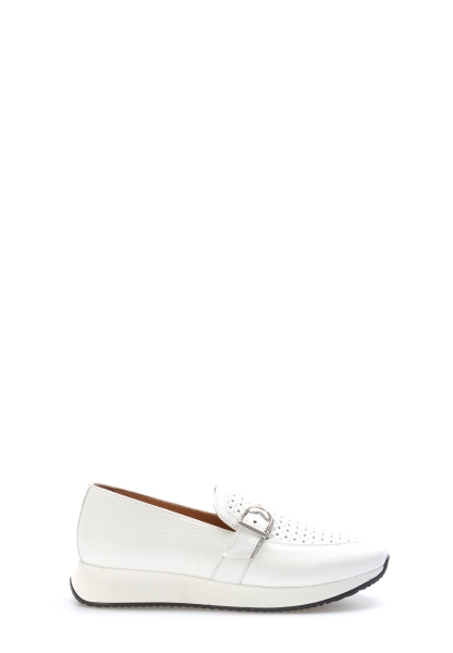 Laviovil İçi Dışı Hakiki Deri Beyaz Rahat Kadın Günlük Ayakkabı AH0835626155942231