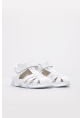 Laviovil İçi Dışı Hakiki Deri Beyaz Saten Unisex Çocuk Sandalet AH080062111106