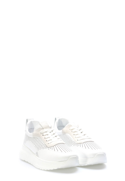 Laviovil İçi Dışı Hakiki Deri Beyaz Şık Kadın Casual Ayakkabı AH089822611115