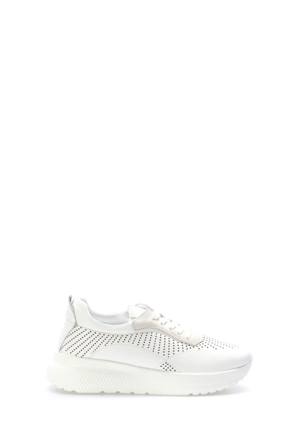 Laviovil İçi Dışı Hakiki Deri Beyaz Şık Kadın Casual Ayakkabı AH089822611115