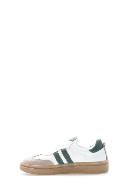 Laviovil İçi Dışı Hakiki Deri Beyaz Yeşil Poli Taban Kadın Casual Ayakkabı AH08217261877