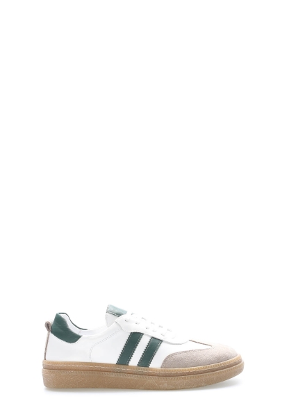 Laviovil İçi Dışı Hakiki Deri Beyaz Yeşil Poli Taban Kadın Casual Ayakkabı AH08217261877