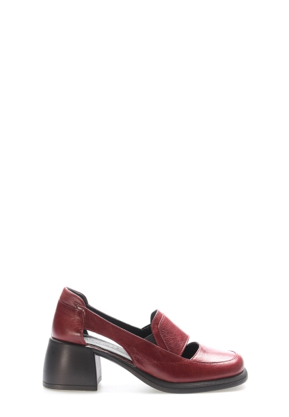 Laviovil İçi Dışı Hakiki Deri Bordo Şık Kadın Casual Ayakkabı AH0821726175742231