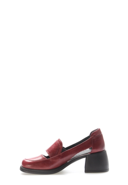 Laviovil İçi Dışı Hakiki Deri Bordo Şık Kadın Casual Ayakkabı AH0821726175742231