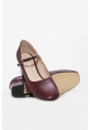 Laviovil İçi Dışı Hakiki Deri Bordo Şık  Kadın Topuklu Ayakkabı AH08064261474