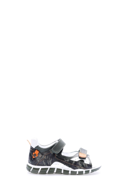 Laviovil İçi Dışı Hakiki Deri Haki Unisex Çocuk Sandalet AH08612241984