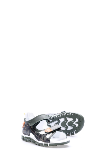 Laviovil İçi Dışı Hakiki Deri Haki Unisex Çocuk Sandalet AH08612241984