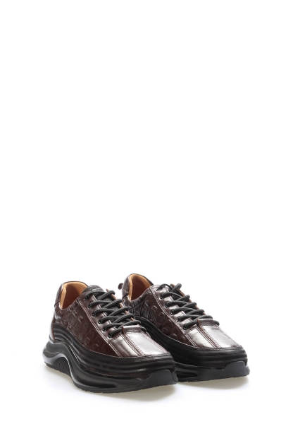 Laviovil İçi Dışı Hakiki Deri Kahve Erkek Spor Sneaker Ayakkabı AH081261311109