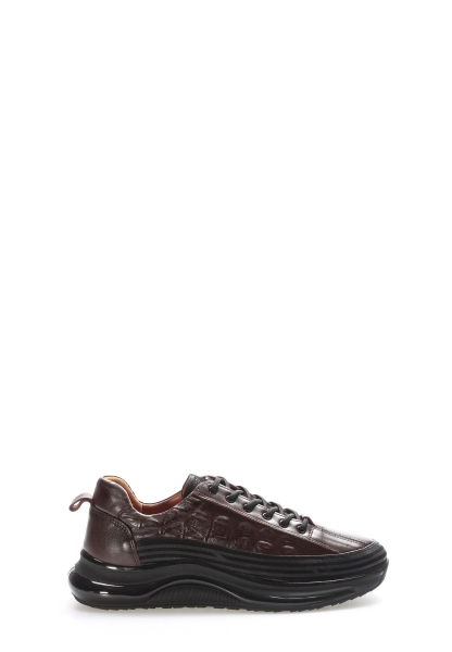 Laviovil İçi Dışı Hakiki Deri Kahve Erkek Spor Sneaker Ayakkabı AH081261311109