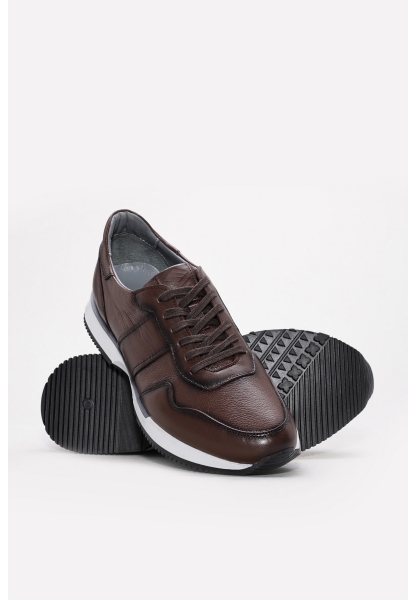Laviovil İçi Dışı Hakiki Deri Kahve Erkek Spor Sneaker Ayakkabı AH0824113111095
