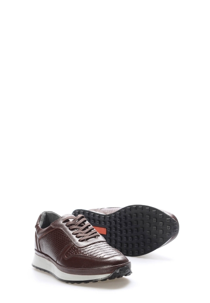 Laviovil İçi Dışı Hakiki Deri Kahve Erkek Spor Sneaker Ayakkabı AH089511316530201918
