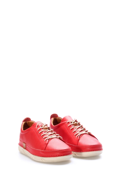 Laviovil İçi Dışı Hakiki Deri Kırmızı Rahat Kadın Casual Ayakkabı AH0816026111055