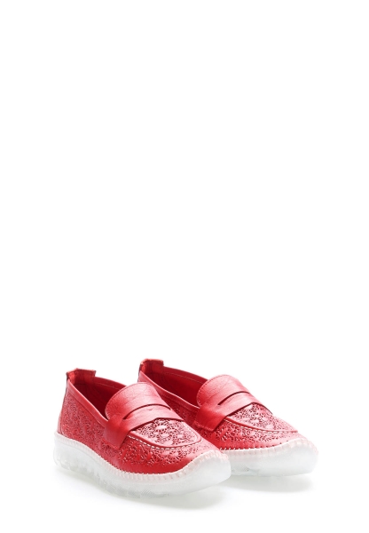 Laviovil İçi Dışı Hakiki Deri Kırmızı Rahat Kadın Casual Ayakkabı AH08609261740122723