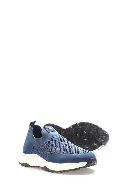 Laviovil İçi Dışı Hakiki Deri Mavi EVA  Erkek Spor Sneaker Ayakkabı AH0821413125496