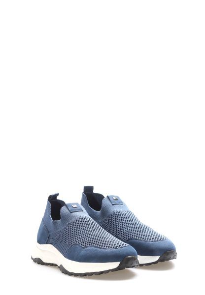 Laviovil İçi Dışı Hakiki Deri Mavi EVA  Erkek Spor Sneaker Ayakkabı AH0821413125496