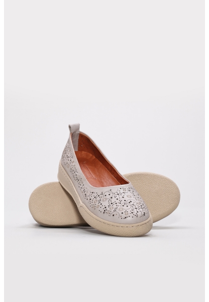 Laviovil İçi Dışı Hakiki Deri Silver Ortopedik Kadın Babet Ayakkabı AH086572613436