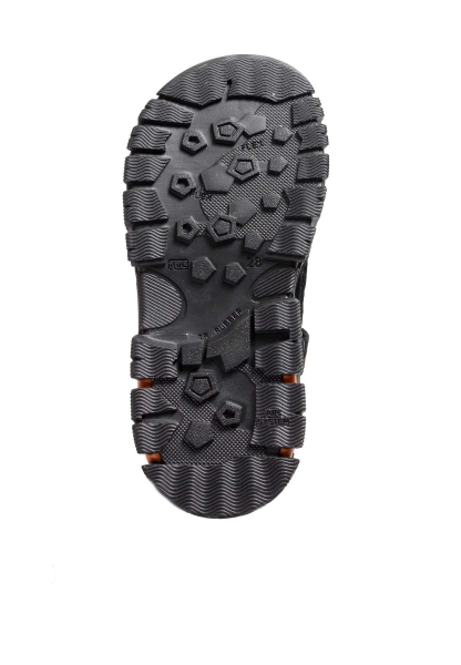 Laviovil Siyah İçi Dışı Gerçek Hakiki Deri Cırtcırtlı Unisex Çocuk Sandalet LV3357424311115