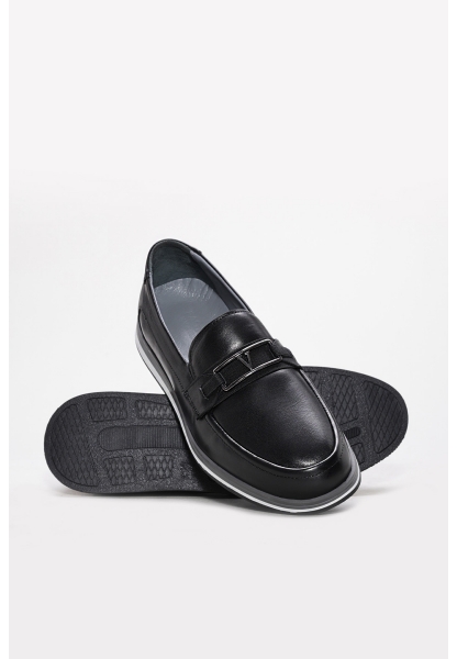 Laviovil İçi Dışı Hakiki Deri Siyah Erkek Casual Günlük Ayakkabı AH082411312118