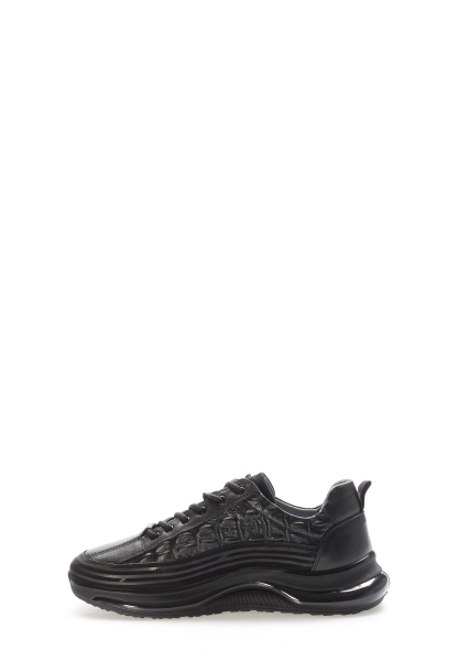 Laviovil İçi Dışı Hakiki Deri Siyah Erkek Spor Sneaker Ayakkabı AH081261311109