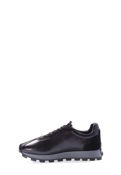 Laviovil İçi Dışı Hakiki Deri Siyah Erkek Spor Sneaker Ayakkabı AH081541319105