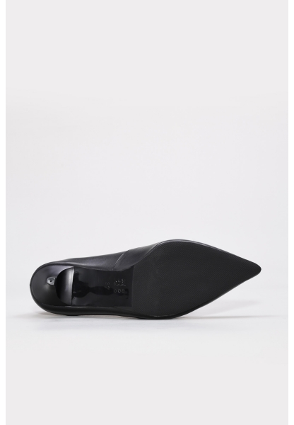 Laviovil İçi Dışı Hakiki Deri Siyah Kadın İnce Topuklu Ayakkabı AH082152611987