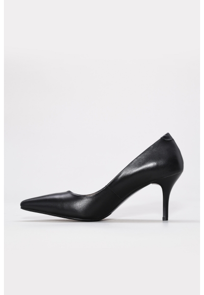 Laviovil İçi Dışı Hakiki Deri Siyah Kadın İnce Topuklu Ayakkabı AH082152611987