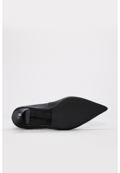 Laviovil İçi Dışı Hakiki Deri Siyah Kadın İnce Topuklu Ayakkabı AH082152612693