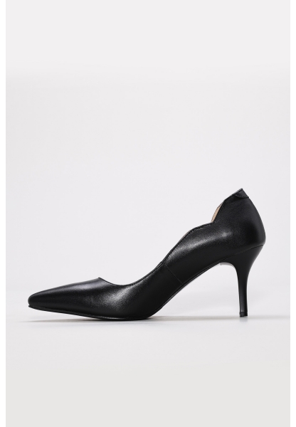 Laviovil İçi Dışı Hakiki Deri Siyah Kadın İnce Topuklu Ayakkabı AH082152612693