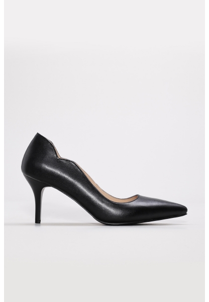 Laviovil İçi Dışı Hakiki Deri Siyah Kadın İnce Topuklu Ayakkabı AH082152612693