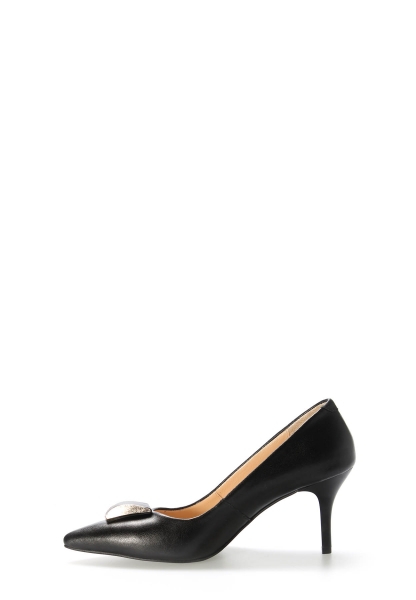 Laviovil İçi Dışı Hakiki Deri Siyah Kadın İnce Topuklu Ayakkabı AH082152613215