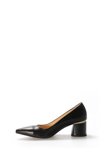 Laviovil İçi Dışı Hakiki Deri Siyah Kadın Topuklu Ayakkabı AH082152612868