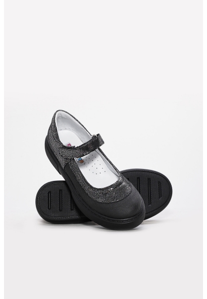 Laviovil İçi Dışı Hakiki Deri Siyah Platin Kız Çocuk Casual Günlük Ayakkabı AH08837241947