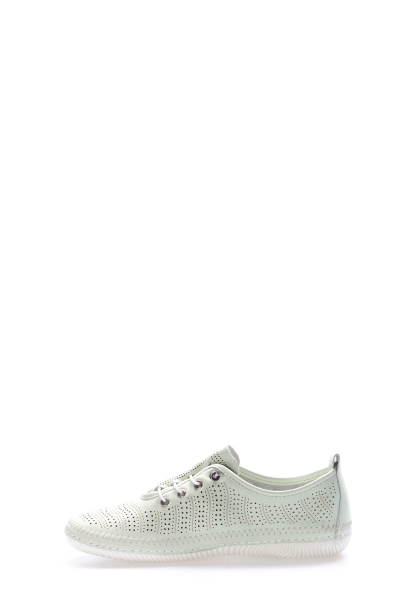 Laviovil İçi Dışı Hakiki Deri Su Yeşili Kadın Casual Ayakkabı AH08136261206