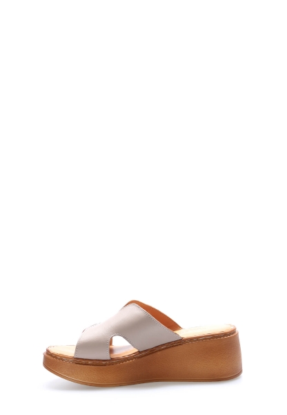 Laviovil İçi Dışı Hakiki Deri Vizon Kadın Dolgu Topuk Terlik AH08972ZA1365