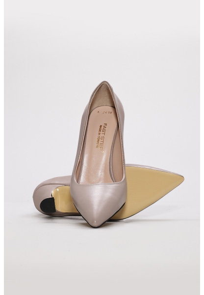 Laviovil İçi Dışı Hakiki Deri Vizon Şık Kadın İnce Topuklu Ayakkabı AH082152612523