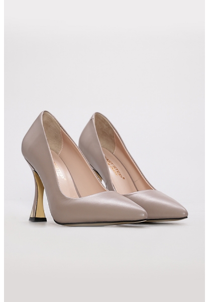 Laviovil İçi Dışı Hakiki Deri Vizon Şık Kadın İnce Topuklu Ayakkabı AH082152612523