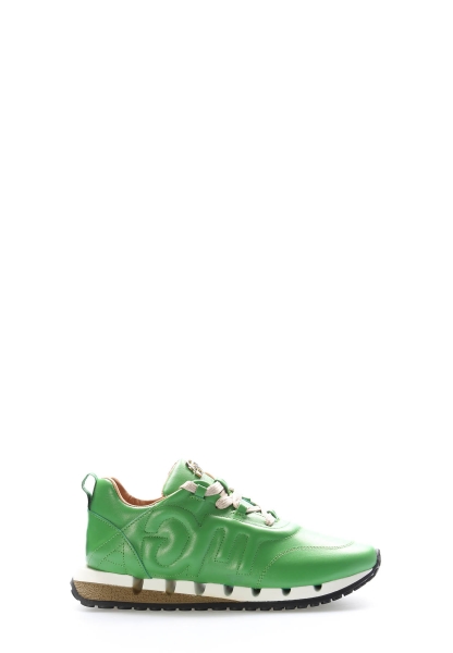 Laviovil İçi Dışı Hakiki Deri YEŞİL Tarz Kadın Casual Ayakkabı AH08167261400568