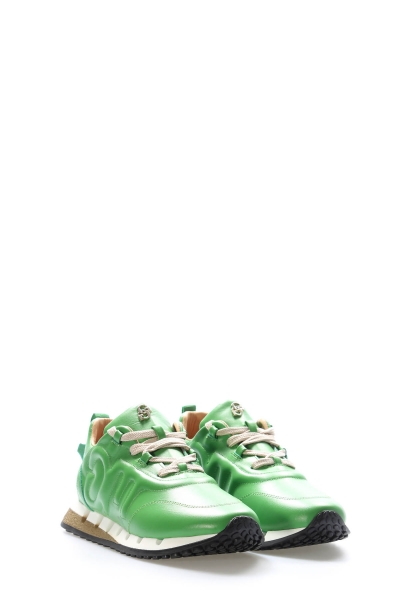 Laviovil İçi Dışı Hakiki Deri YEŞİL Tarz Kadın Casual Ayakkabı AH08167261400568