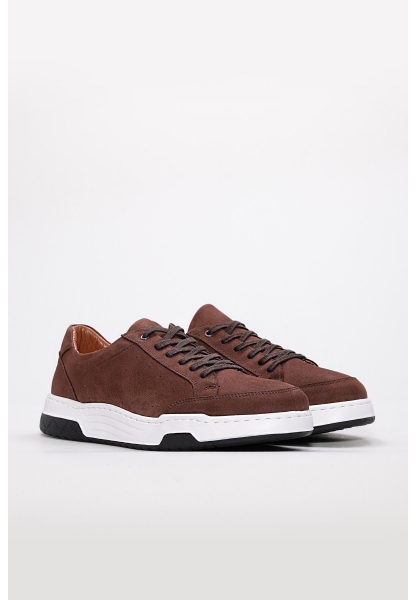 Laviovil İçi Dışı Hakiki Nubuk Deri Kahve Erkek Casual Günlük Ayakkabı AH0895113131011