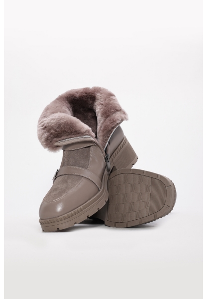 Laviovil İçi Dışı Hakiki Süet Deri Vizon Tarz Kadın Bot AH0823311261706