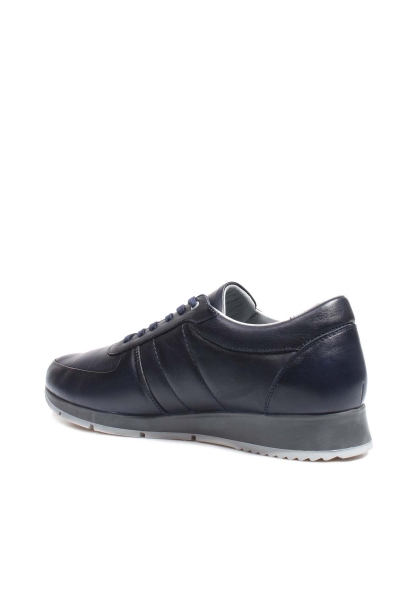 Laviovil Lacivert İçi Dışı Gerçek Hakiki Deri Termo Taban Sneaker Erkek Spor Ayakkabı LV33951131665