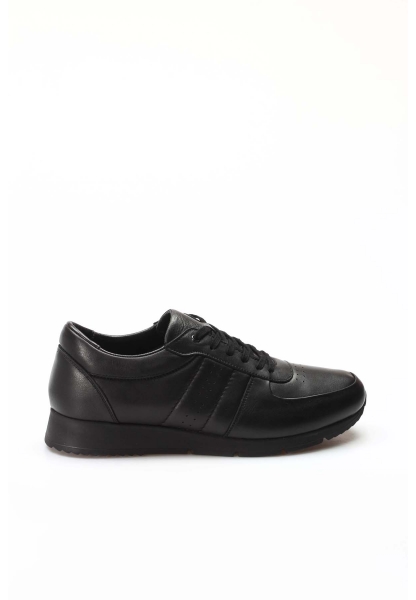 Laviovil Siyah İçi Dışı Gerçek Hakiki Deri Poli Taban Sneaker Erkek Spor Ayakkabı LV33951131665